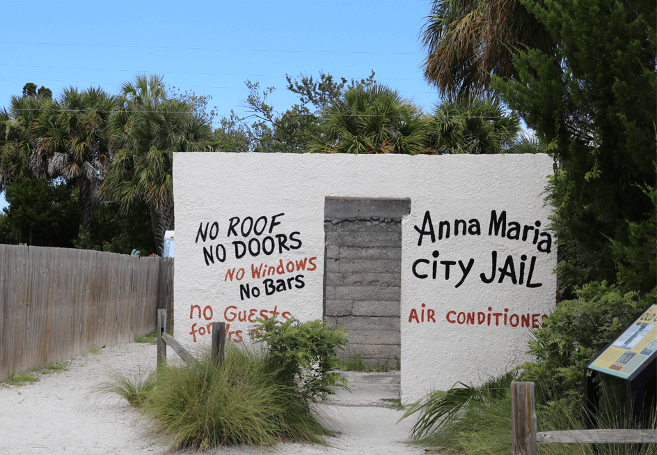exterior of the old Anna Maria City Jail