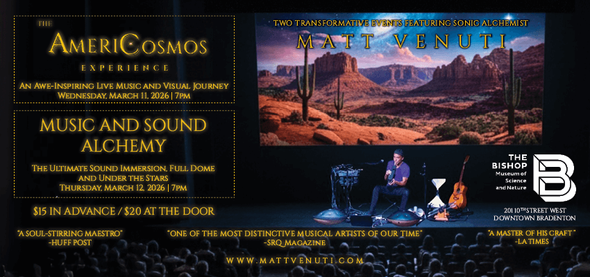 Matt Venuti The AmeriCosmos event poster - Bishop Museum