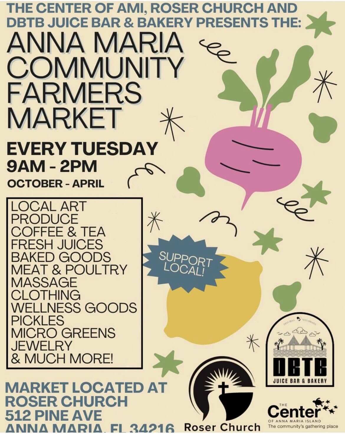 flyer for AMI Farmer's Market