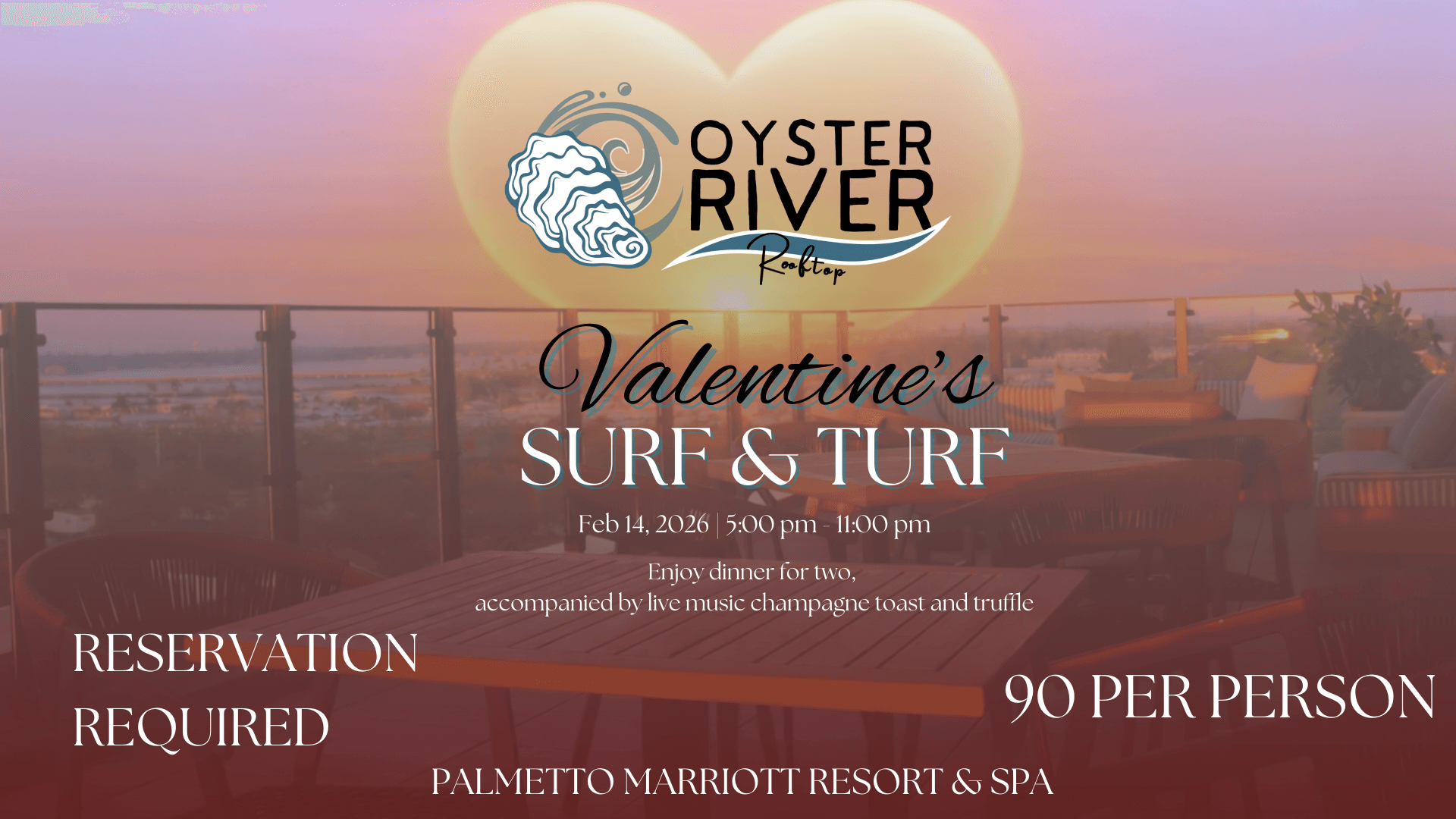 Oyster River Rooftop Valentine's poster