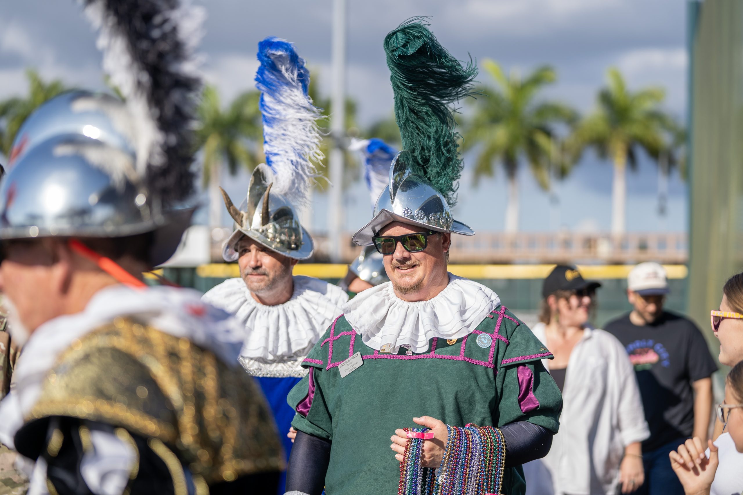 Photo of De Soto crewe in costume