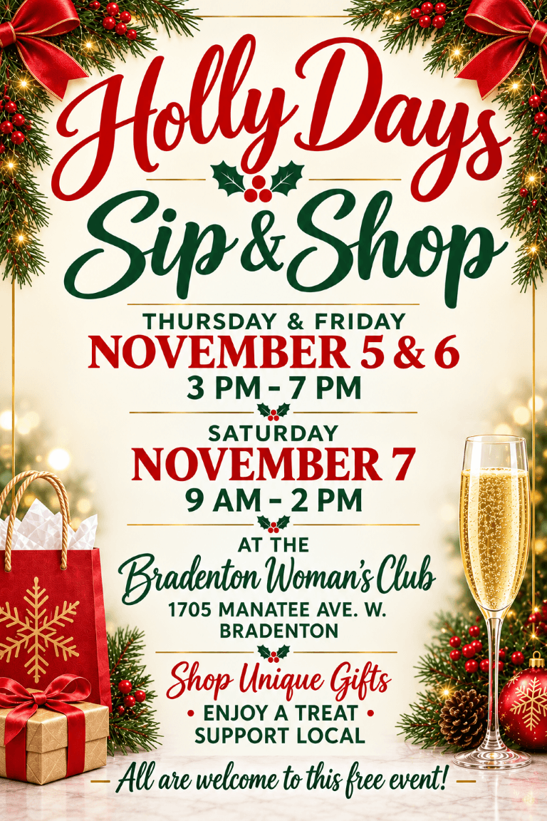 Holly Days Sip & Shop - Bradenton Woman's Club