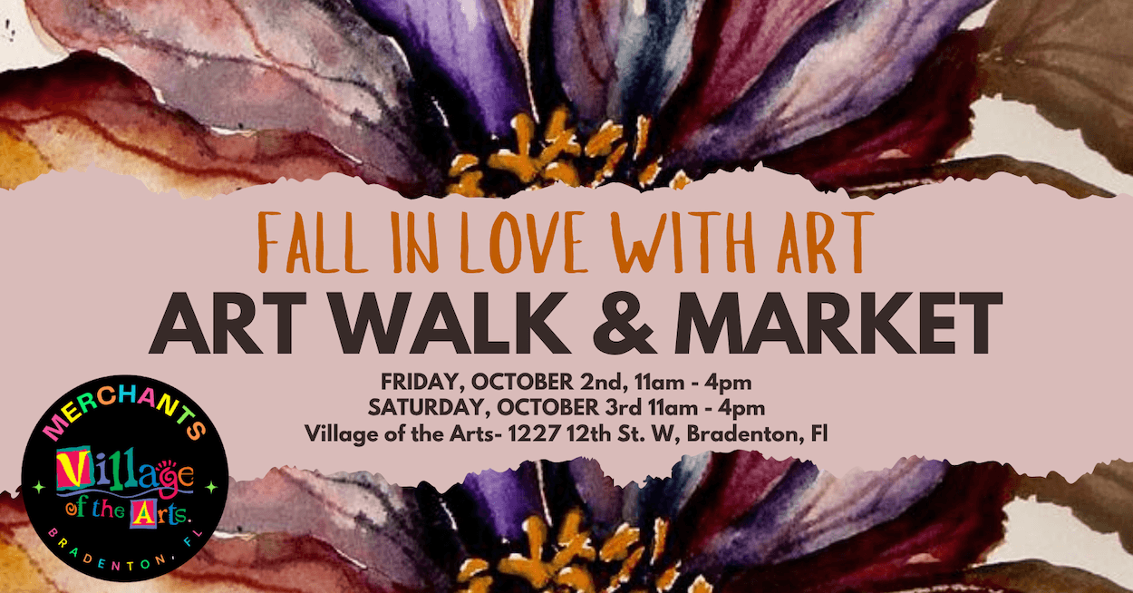 Fall in love with art artwalk poster