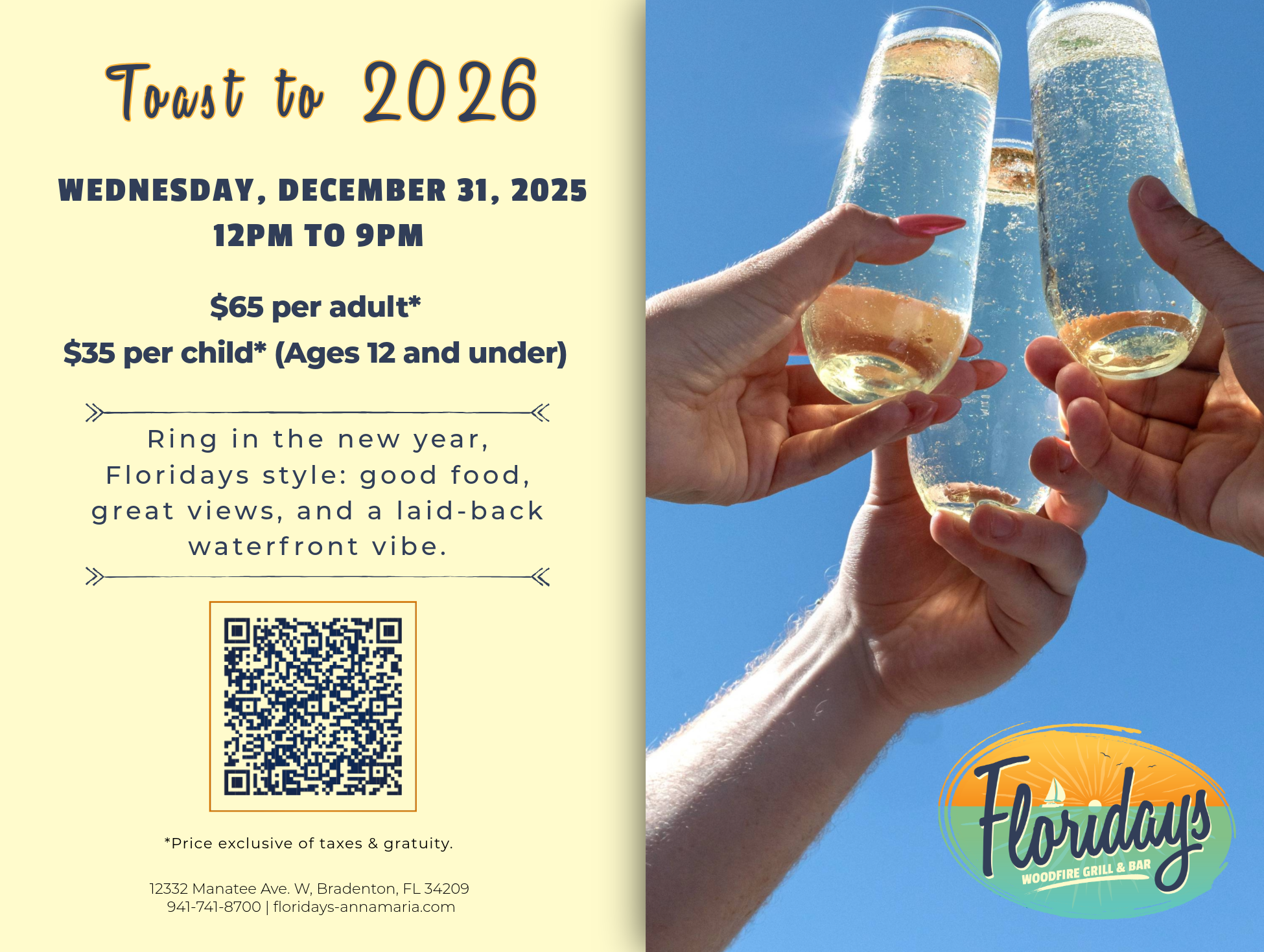 Floridays Toast to 2026 poster