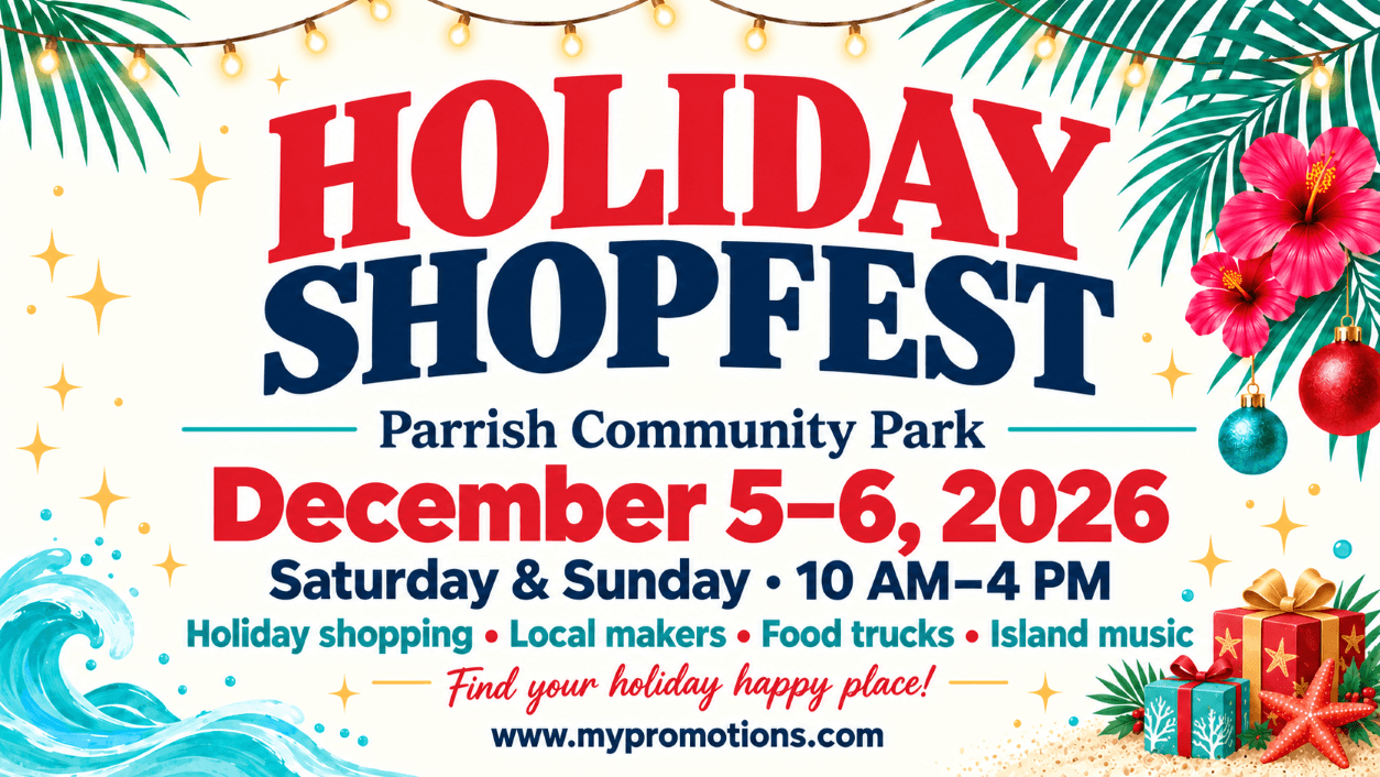 Holiday ShopFest event poster - Jessica Gill