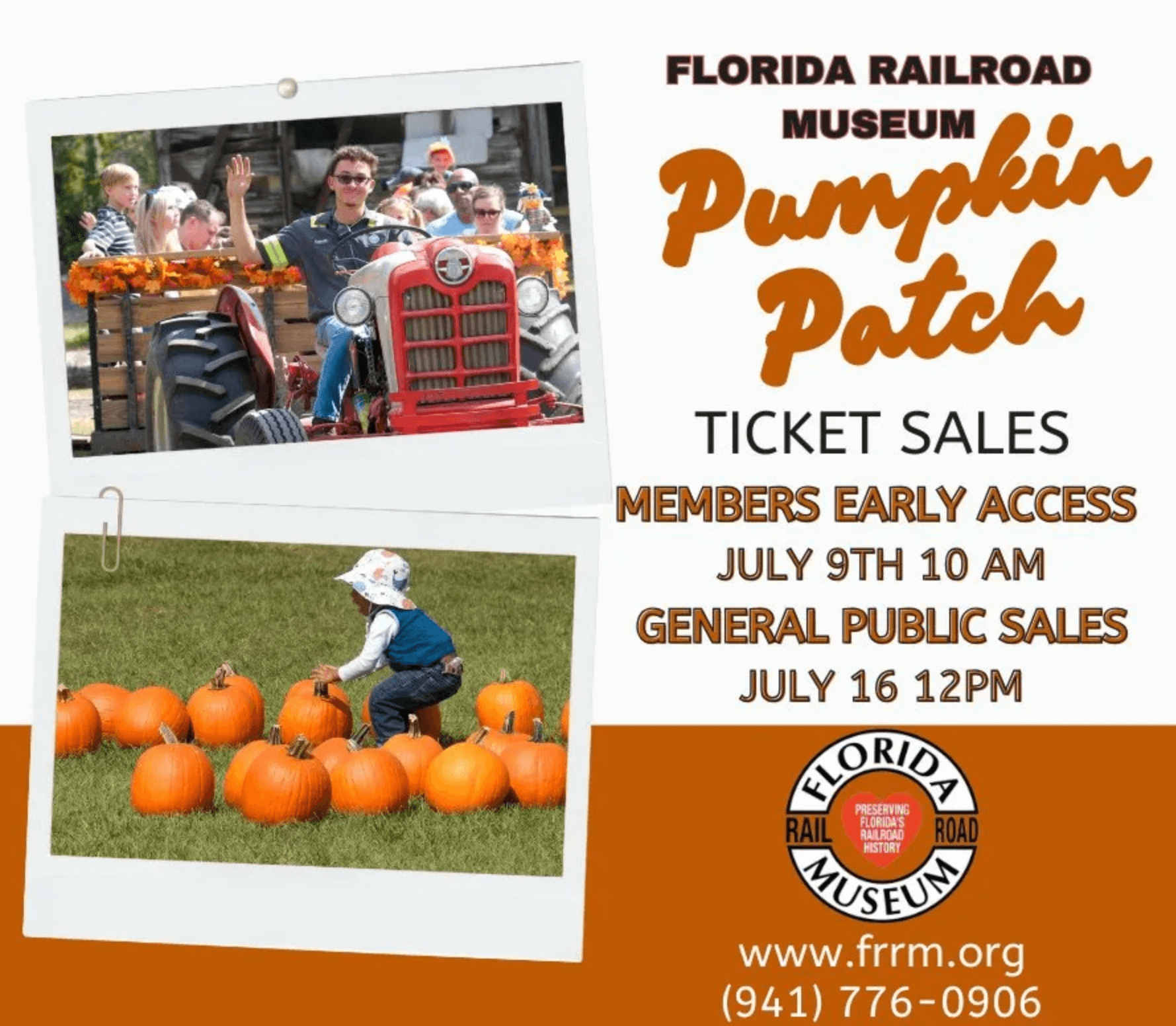 pumpkin patch express poster from the florida railroad museum