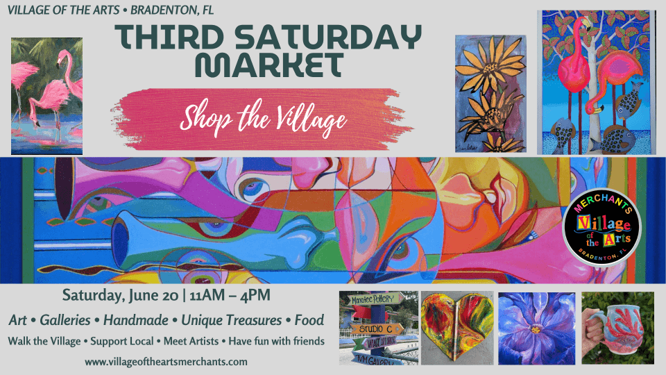 Third Saturday Market, June 2026 poster - Village of the Arts