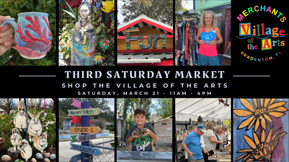 Third Saturday Market, March poster - VOTA