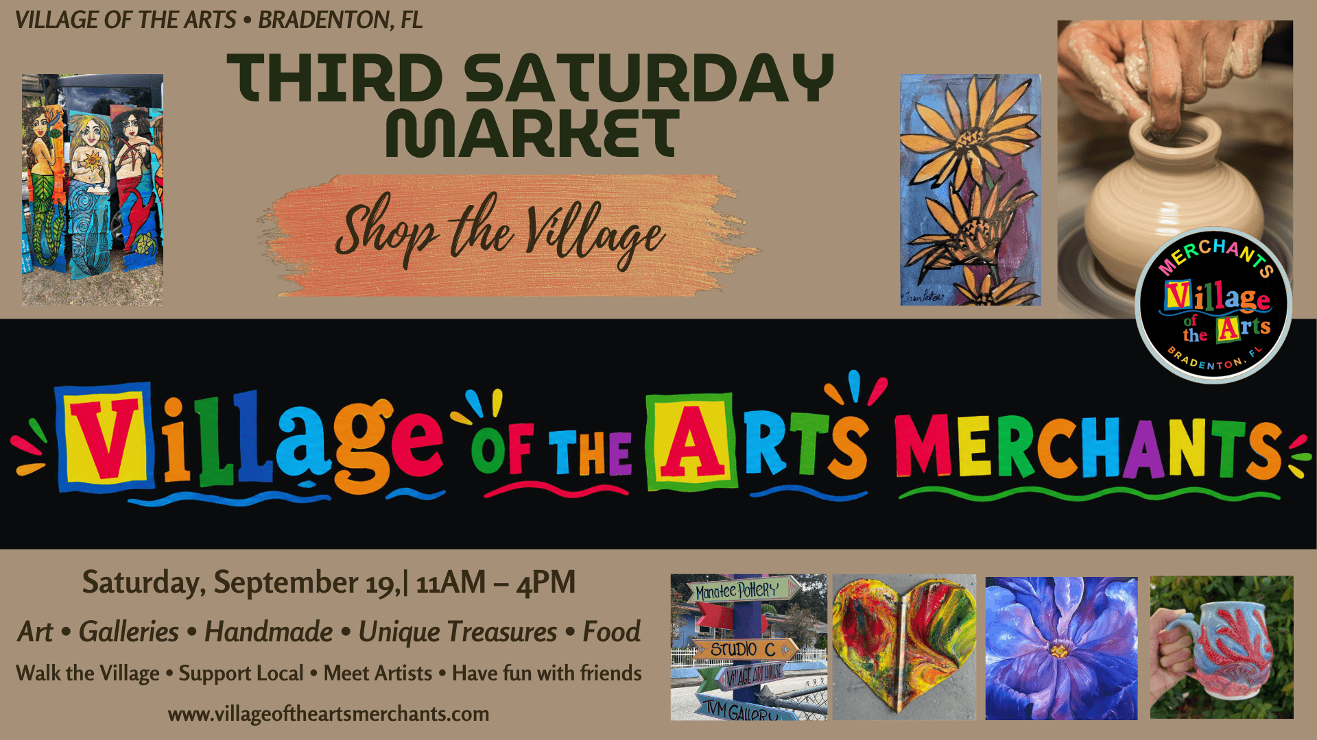 Third Saturday Market, Sept 2026 - Village of the Arts