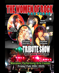 Event poster for The Women Of Rock tribute show