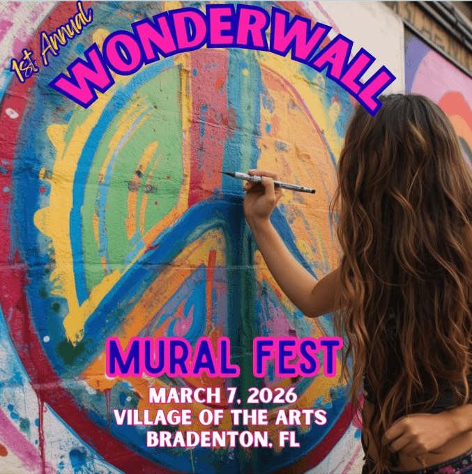Wonderwall Mural Fest poster - Village of the Arts