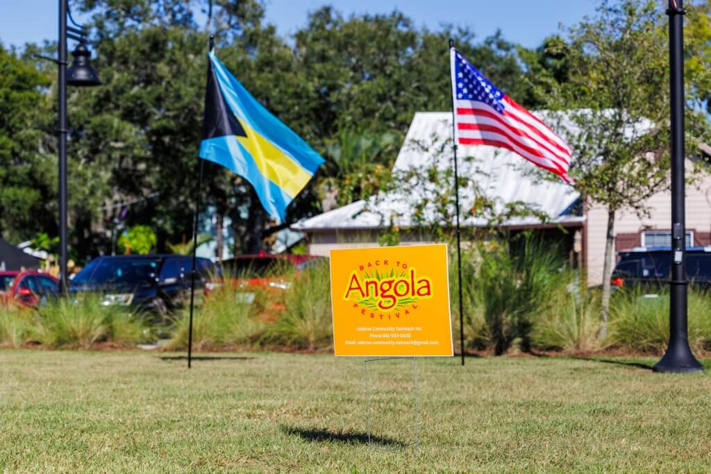Back to Angola Festival Sign