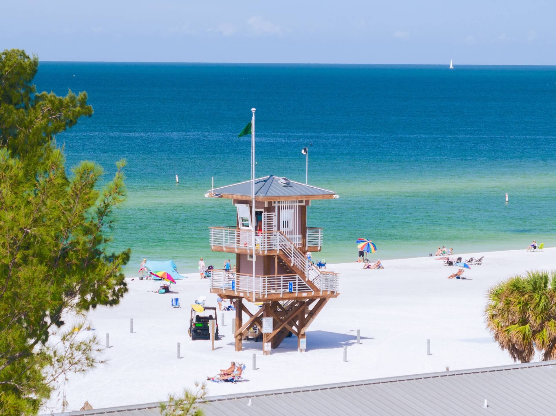 Current Beach Conditions Manatee Beach lifeguard tower