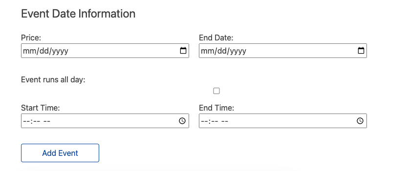 Submitting Events Submitting Events